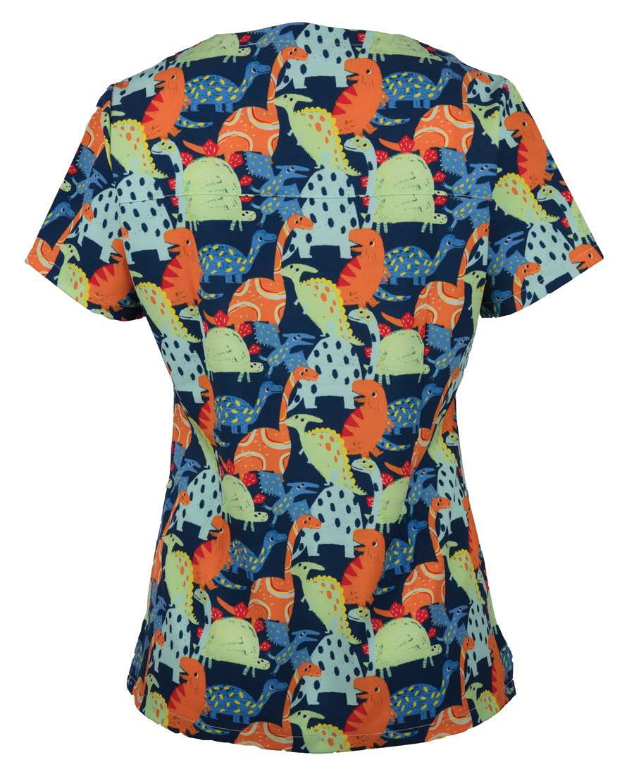 Jb's Ladies Scrub Top Printed - 4STP1