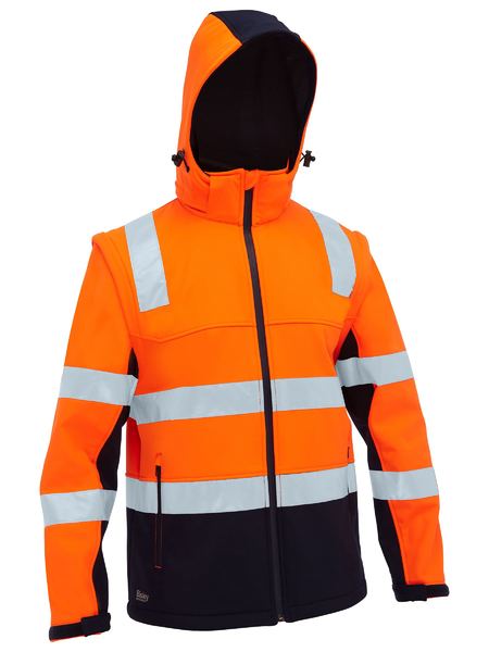 BISLEY Taped Two Tone Hi Vis 3 in 1 Soft Shell Jacket - BJ6078T