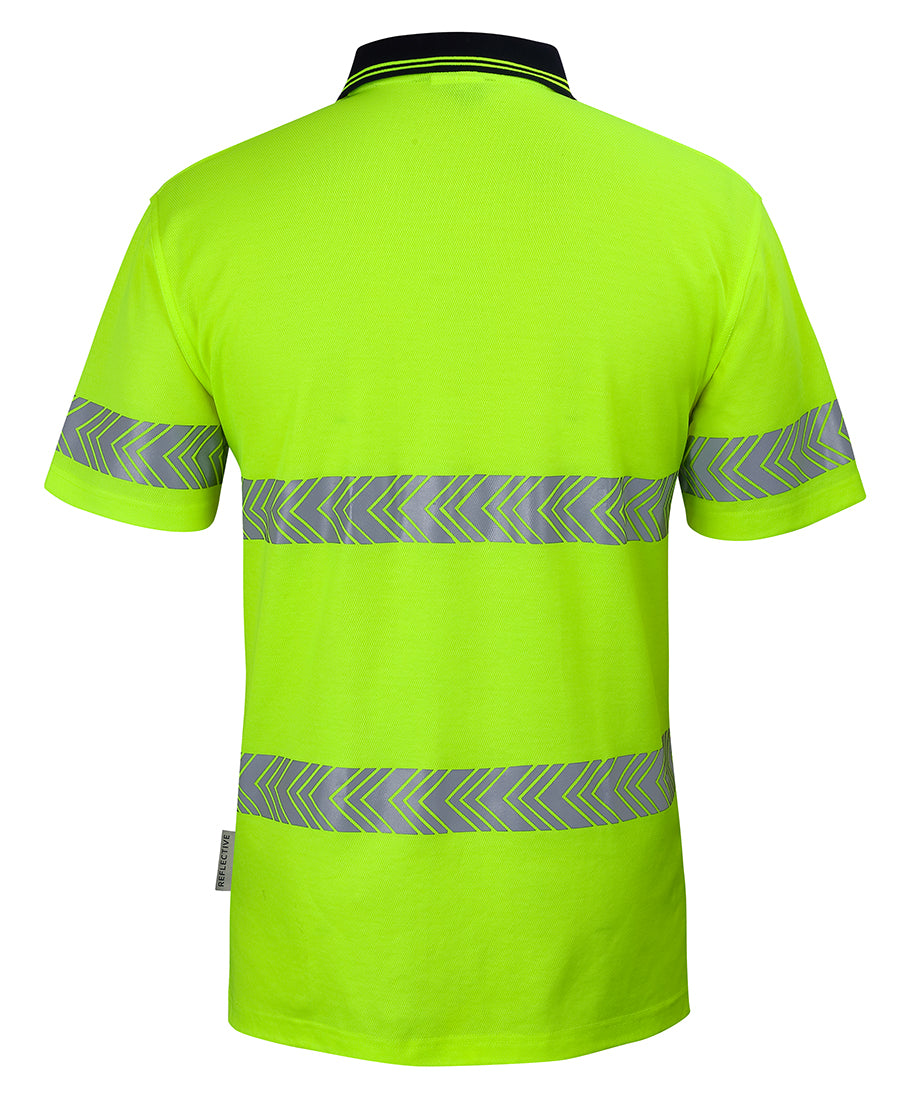 Jb's Hi Vis S/s D+n C/back Segmented Tape Polo - 6HMSS