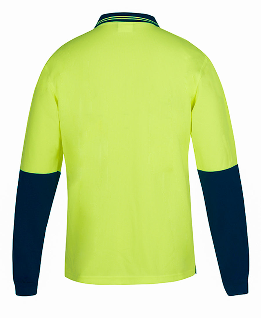 Jb's Hi Vis 4602.1 L/s Non Button Polo - 6HNBL