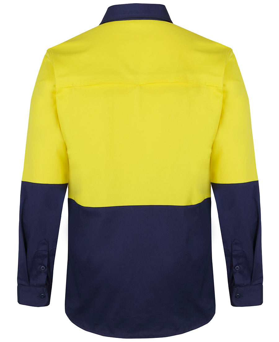 Jb's Hi Vis L/s Stretch Work Shirt - 6HSWL