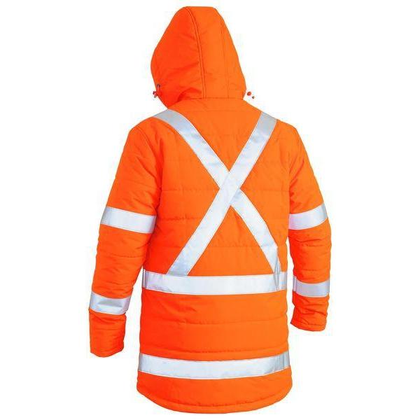 Bisley Taped Hi Vis Unisex Puffer Jacket With X-Back - BJ6379XT