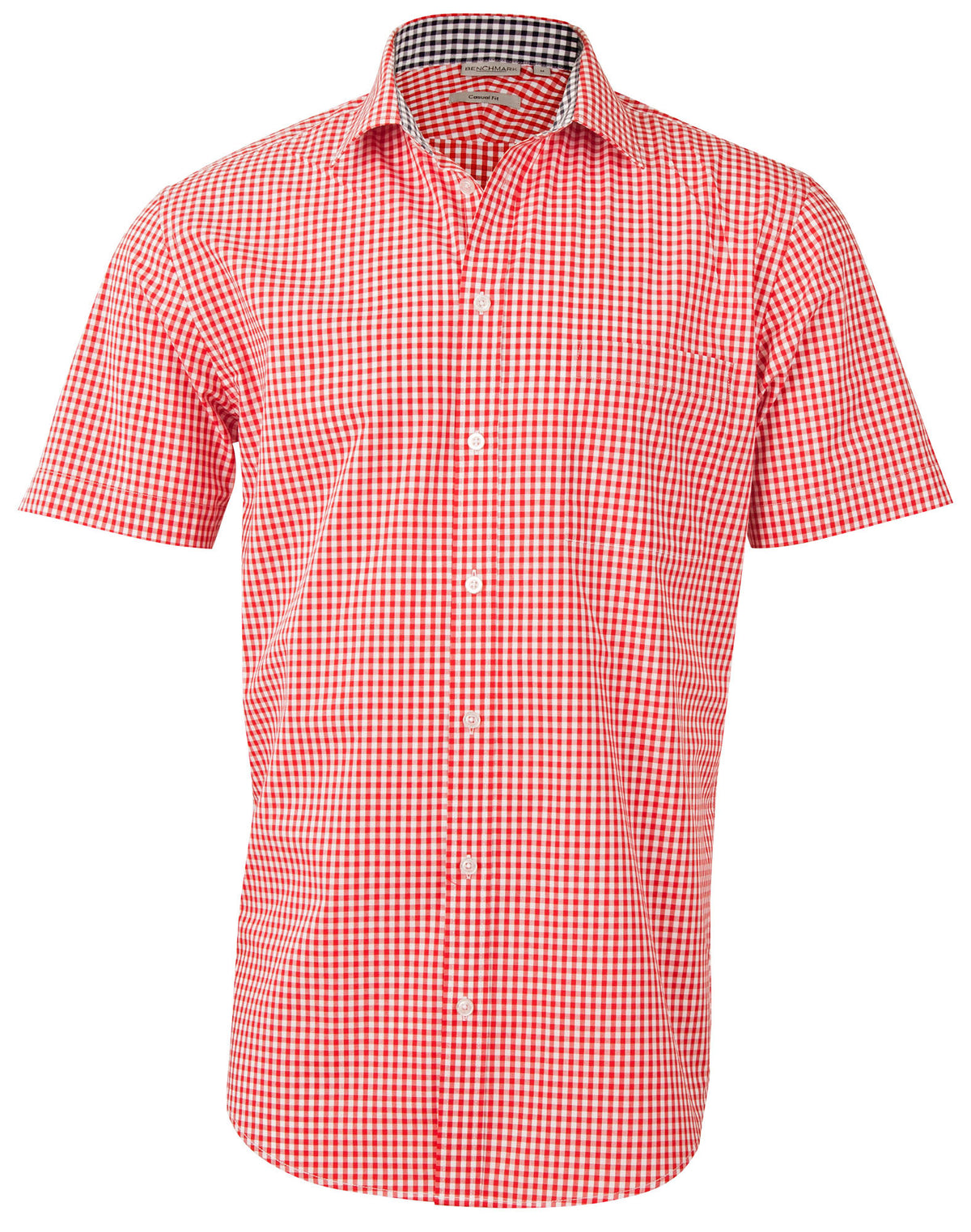 BENCHMARK Men's Gingham Check S/S Shirt - M7330S