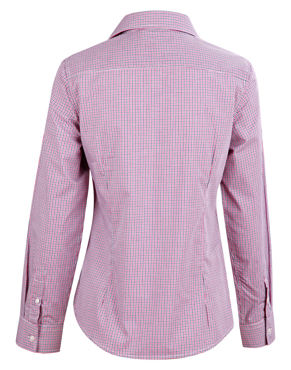 BENCHMARK Ladies' Two Tone Mini Check L/S Shirt - M8340L