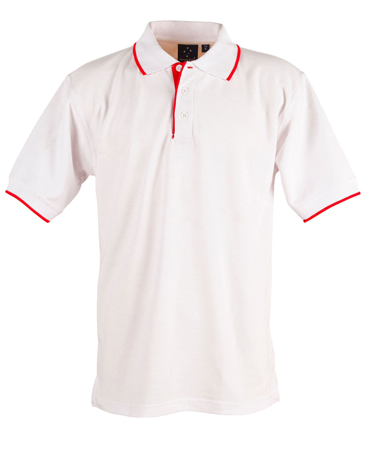 WINNING SPIRIT Mens S/L pique polo contrast - PS08