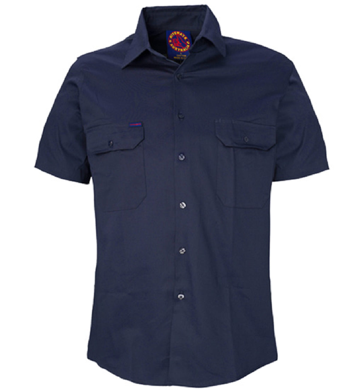 Ritemate Open Front Short Sleeve Mens Shirt - RM1000S