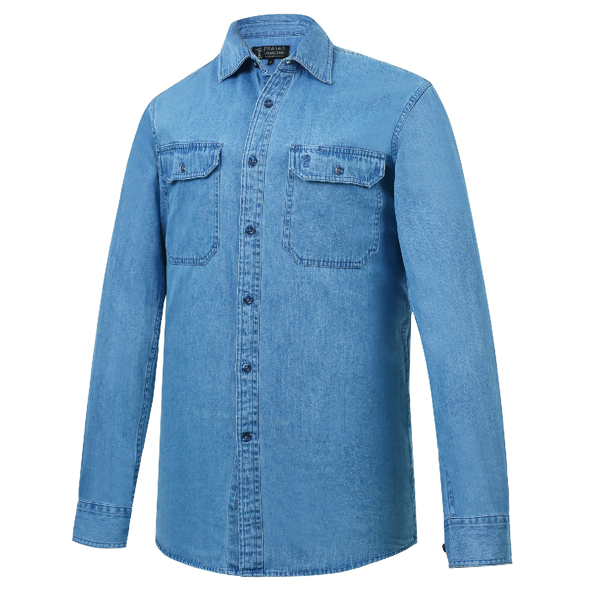 Ritemate Men's Denim Long Sleeved Shirt - RMPC026