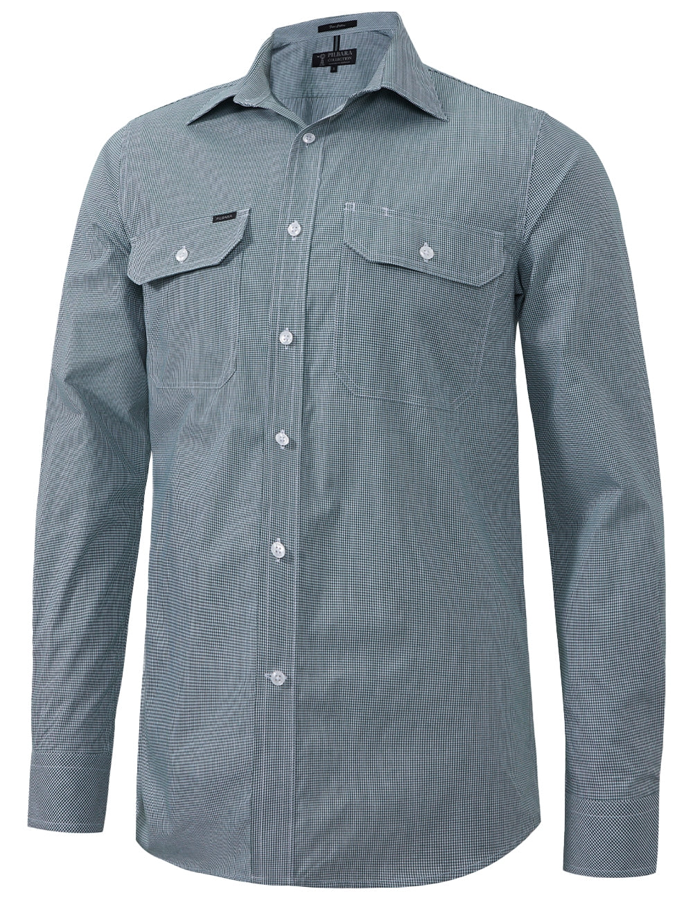 Ritemate Pilbara Mens Yarn Dyed, Check, Dual Pocket, Long Sleeve Shirt - RMPC063