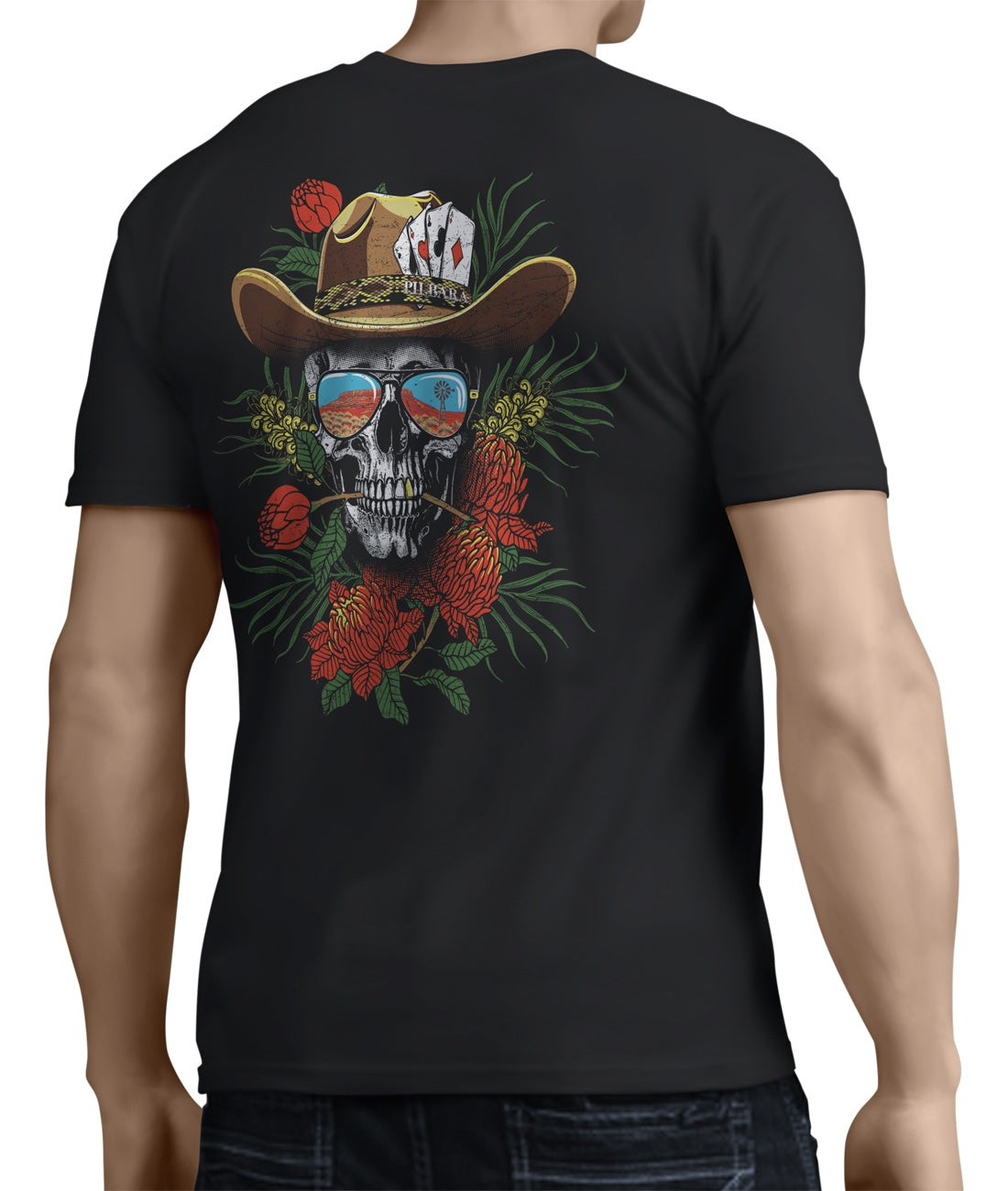 Pilbara Men's Waratah Skull T-Shirt - RMTC055