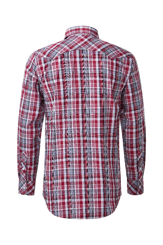 Ritemate Pilbara Western Men's Snap Button Long Sleeve Shirt - RMPW009-Queensland Workwear Supplies