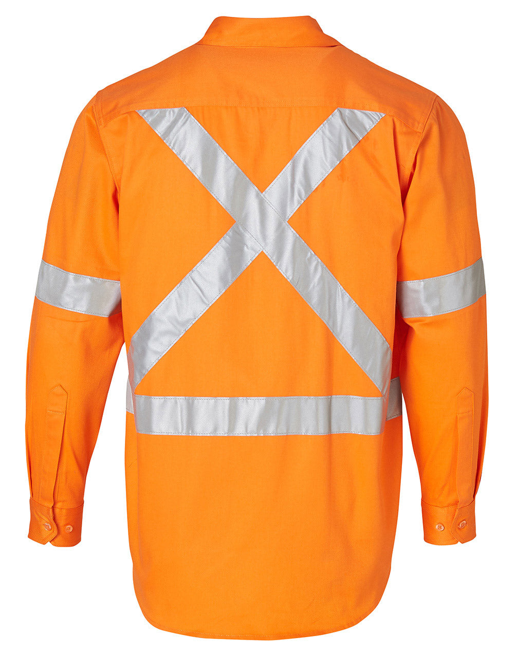 AIW Men's Hi-Vis L/S Drill Shirt With 3M Tapes - SW56