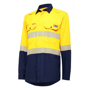 Shildtech Lenzing Fr Hi vis 2t Open Front Ls Shirt - Y04370