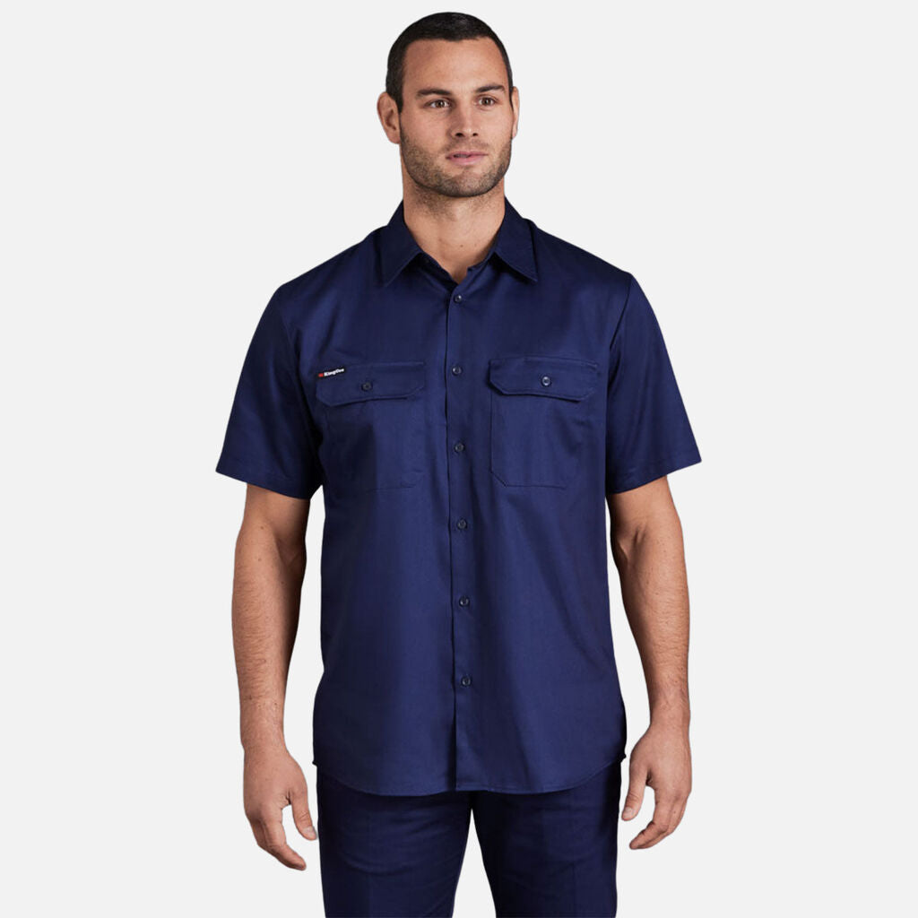 King Gee Originals Short Sleeve Open Front Cotton Drill Work Shirt - K04030