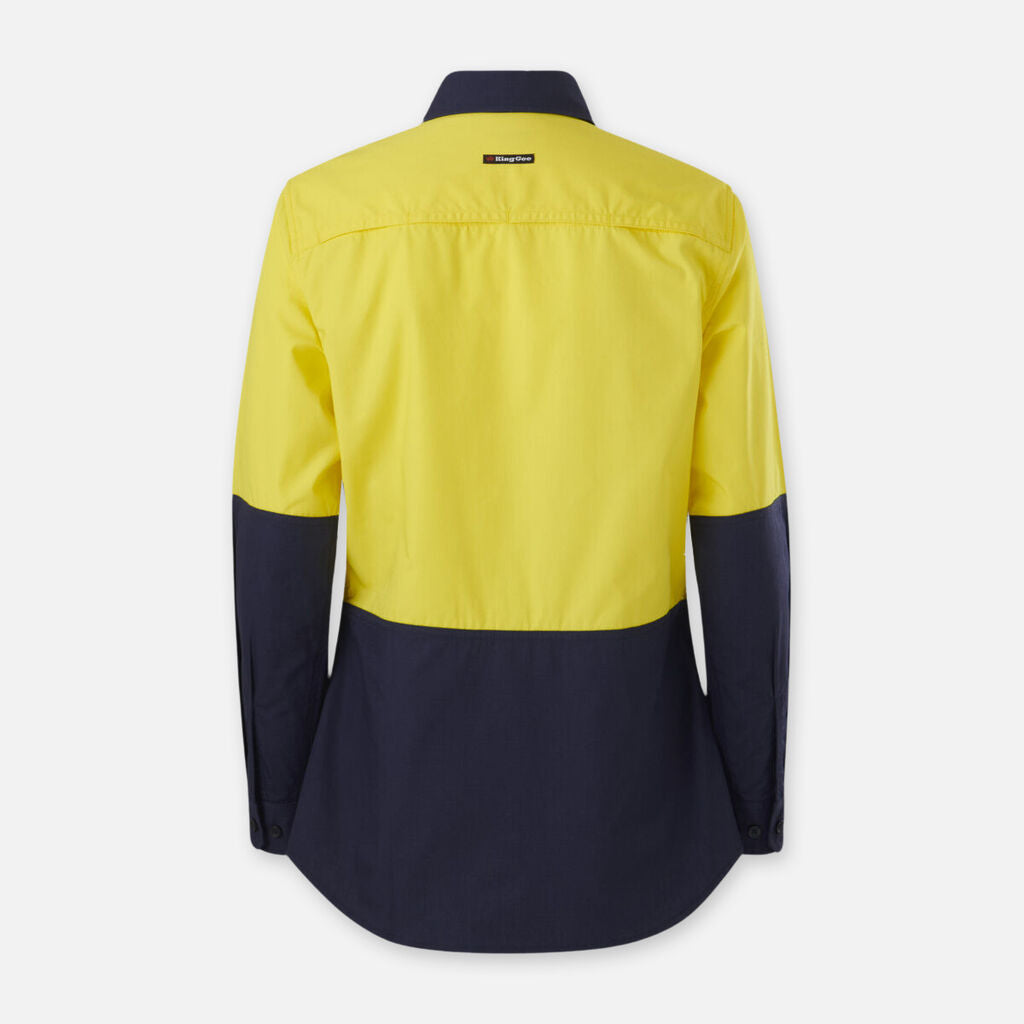King Gee Women's Workcool Vented Spliced Shirt Long Sleeve - K44226