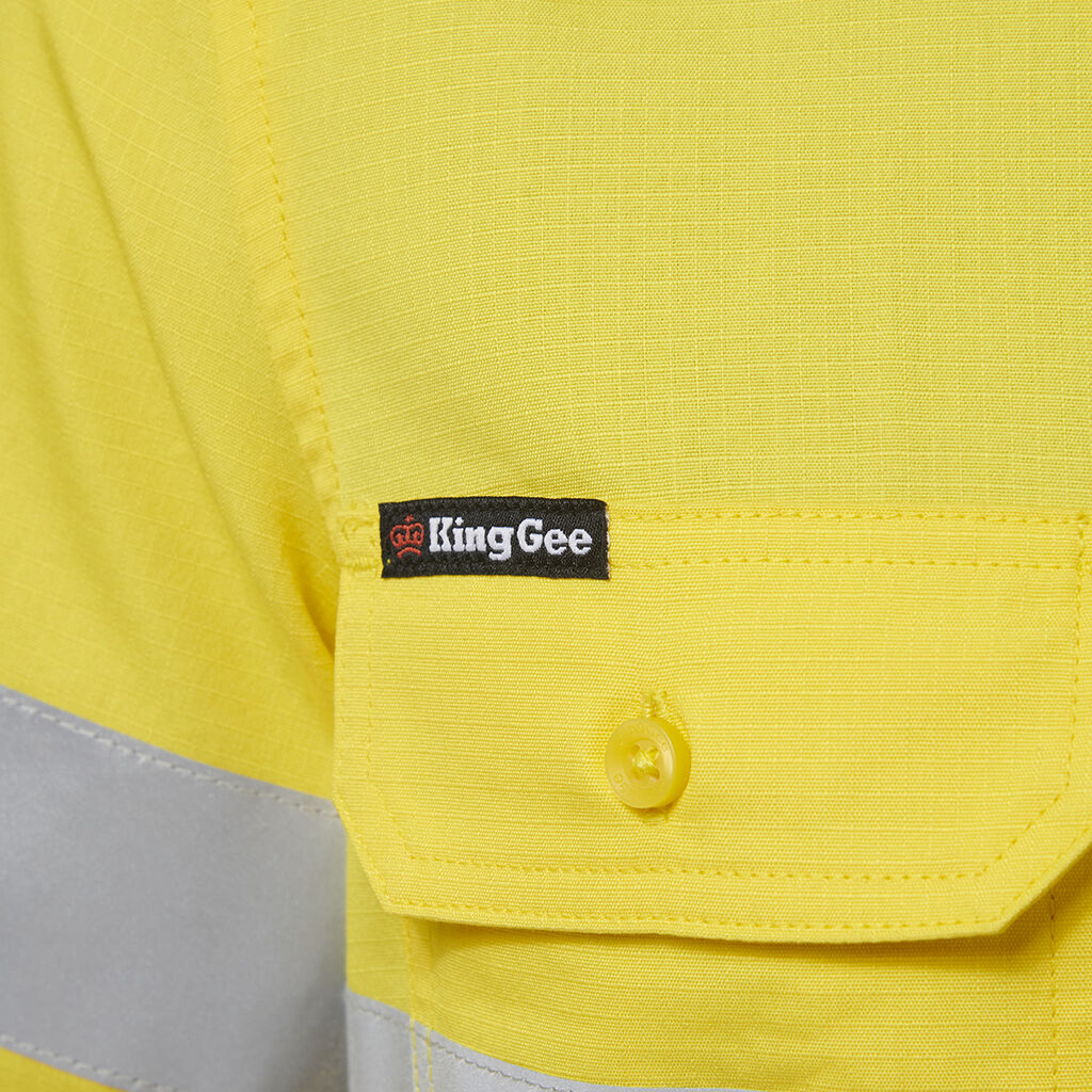 King Gee Womens Workcool Vented Reflective Short Sleeve Shirt - K44229