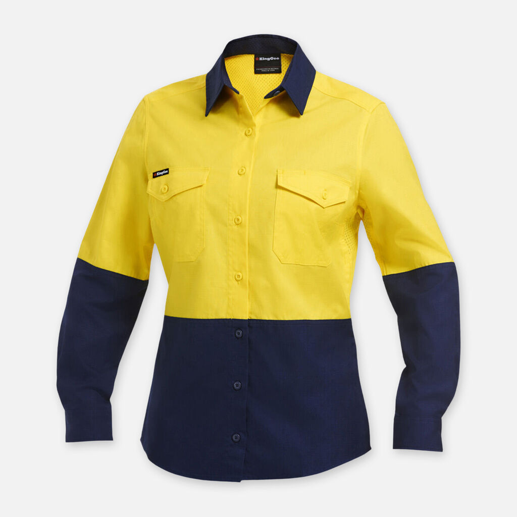 King Gee Work Cool Two Spliced Long Sleeve Shirt - K44543