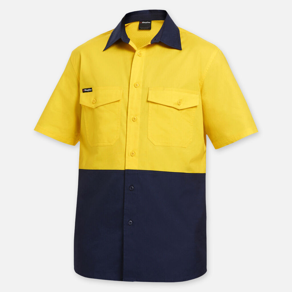 King Gee Work Cool Two Short sleeve Spliced Shirt - K54875