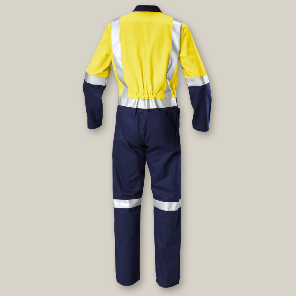 Hard Yakka Hi-vis 2tone Taped Cotton Drill Coverall - Y00262