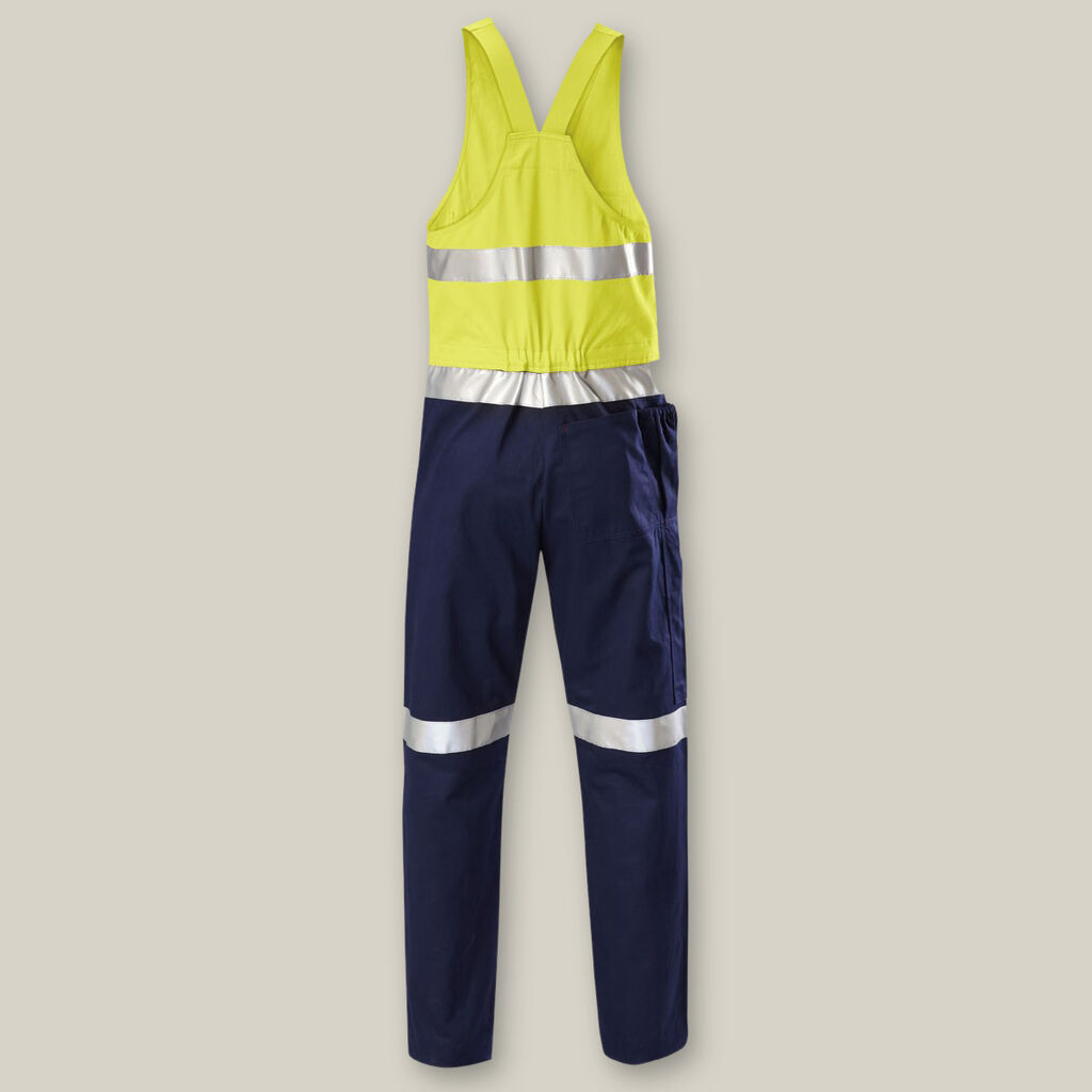 Hard Yakka Hi-vis 2tone Action Back Cotton Taped Overall - Y01055