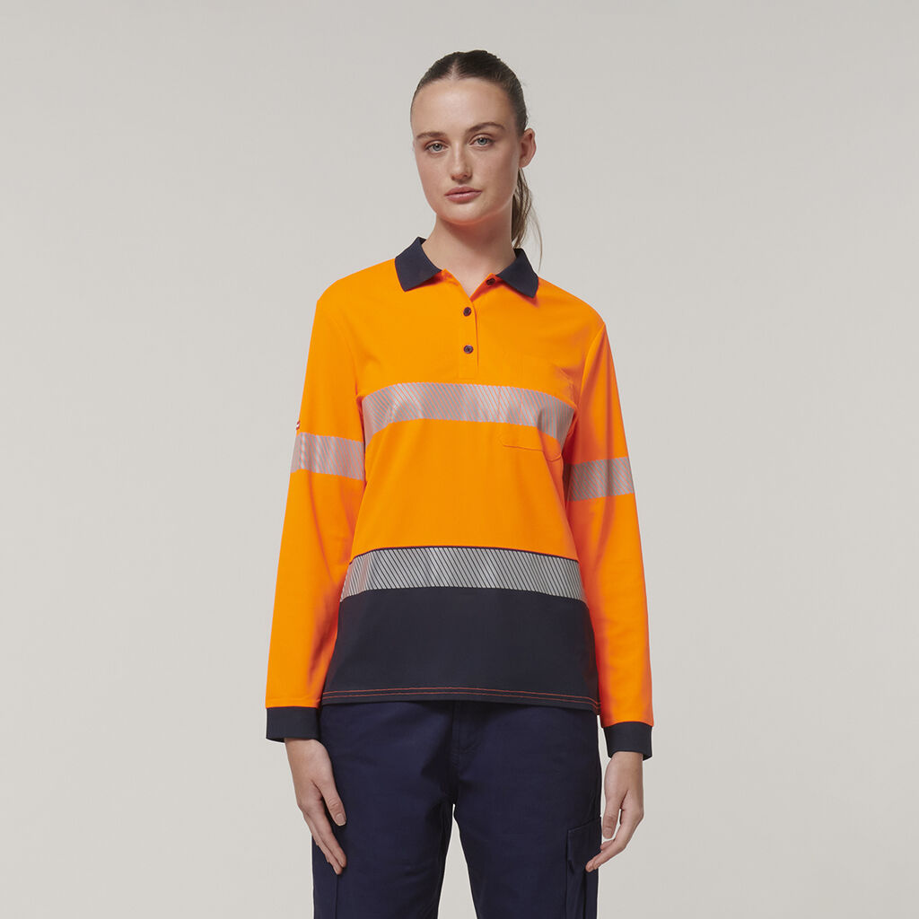 WMNS L/SL TAPED POLO