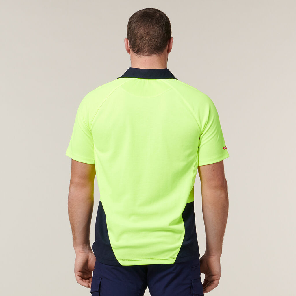 Hard Yakka Koolgear Hi-vis 2 Tone Vented Short Sleeve Polo - Y11396