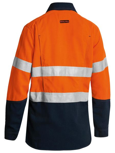 Bisley Tencate Tecasafe Plus 700 Womens Taped Hi Vis Flame resistant(FR) Long Sleeve Shirt - BL8082T