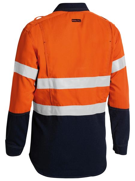 Bisley Tencate Tecasafe Plus 700 Taped Hi Vis Flame resistant(FR) Two Tone Long Sleeve Mens Shirt - BS8082T