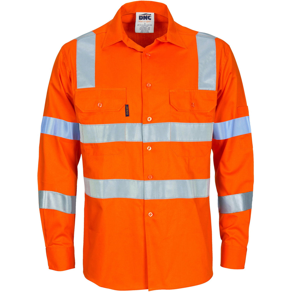 DNC Taped HiVis Light Weight Vic Rail Cotton Shirt - 3743