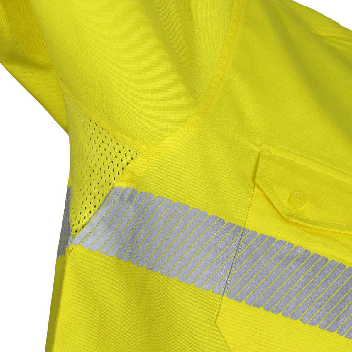 DNC Taped HiVis 2-Tone Segment Cool-Breeze Long Sleeve Light Weight Shirt - 3648-Queensland Workwear Supplies