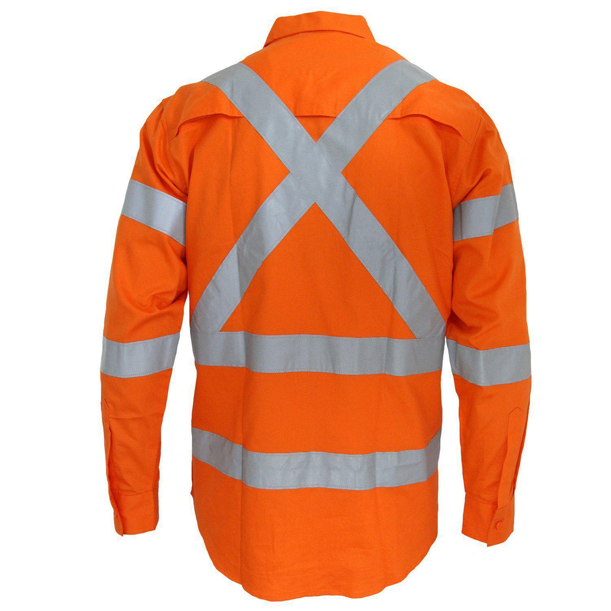 DNC Taped HiVis 3-Way Vented X-Back Long Sleeve Shirt - 3545-Queensland Workwear Supplies