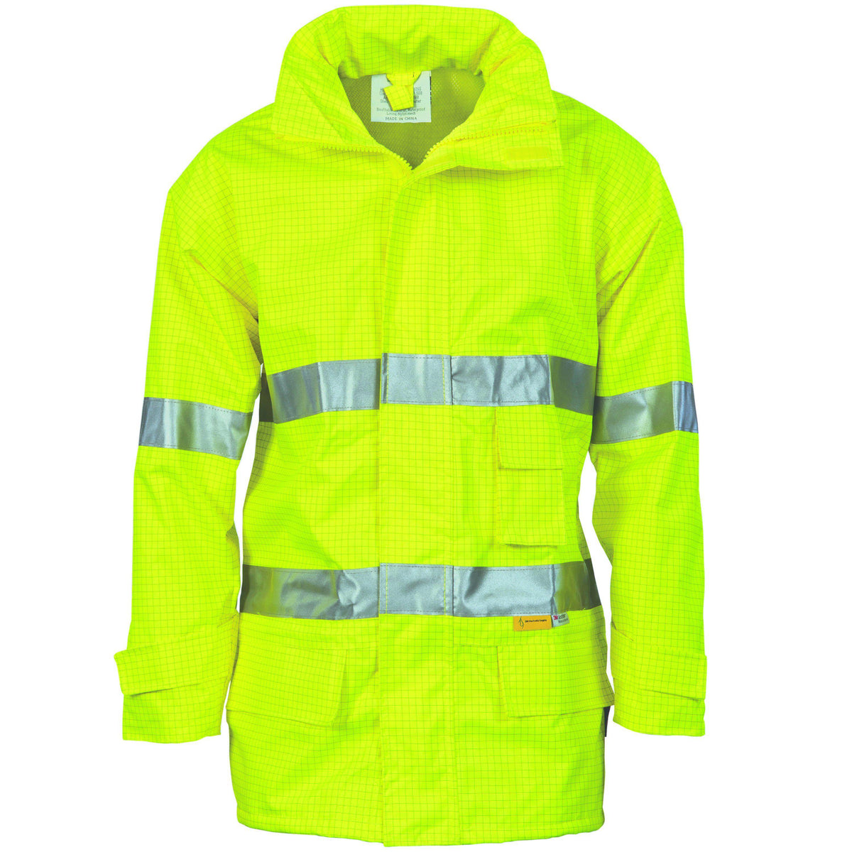 DNC Taped HiVis Breathable Anti-Static Jacket - 3875-Queensland Workwear Supplies