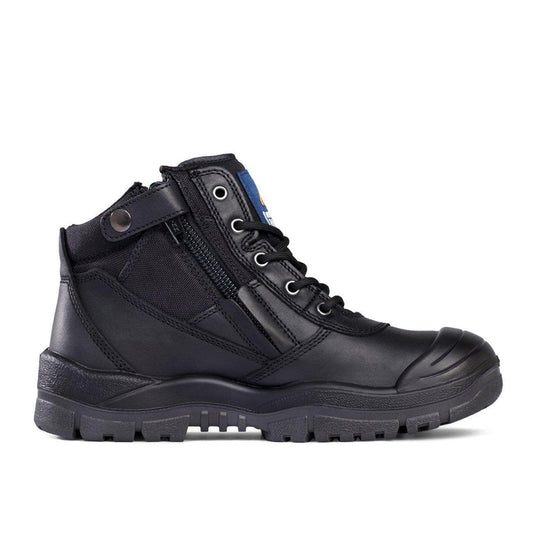 Mongrel 461020 - Black ZipSider Boot w/ Scuff Cap