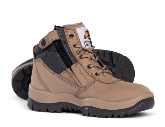Mongrel 961060 - Stone Non-Safety ZipSider Boot