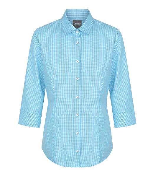 Gloweave Career Westgarth WOMEN'S GINGHAM 3/4 SLEEVE SHIRT