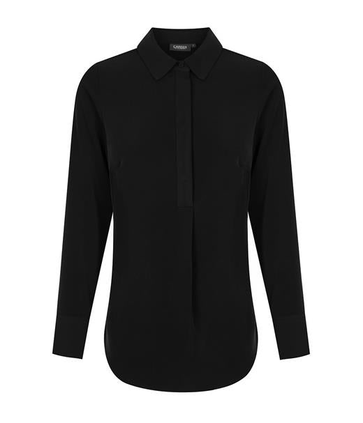 Gloweave L Slv 1/2 Placket Blouse - 1797WL