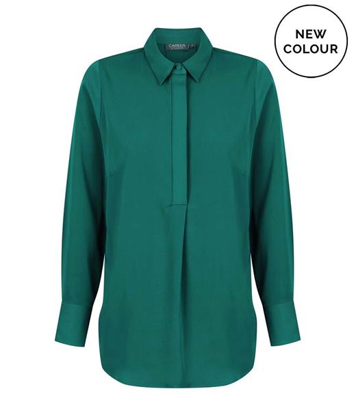 Gloweave L Slv 1/2 Placket Blouse - 1797WL
