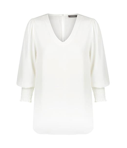 Gloweave V Neck Shirred Cuff Top - 1803WZ