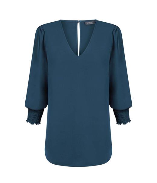 Gloweave V Neck Shirred Cuff Top - 1803WZ