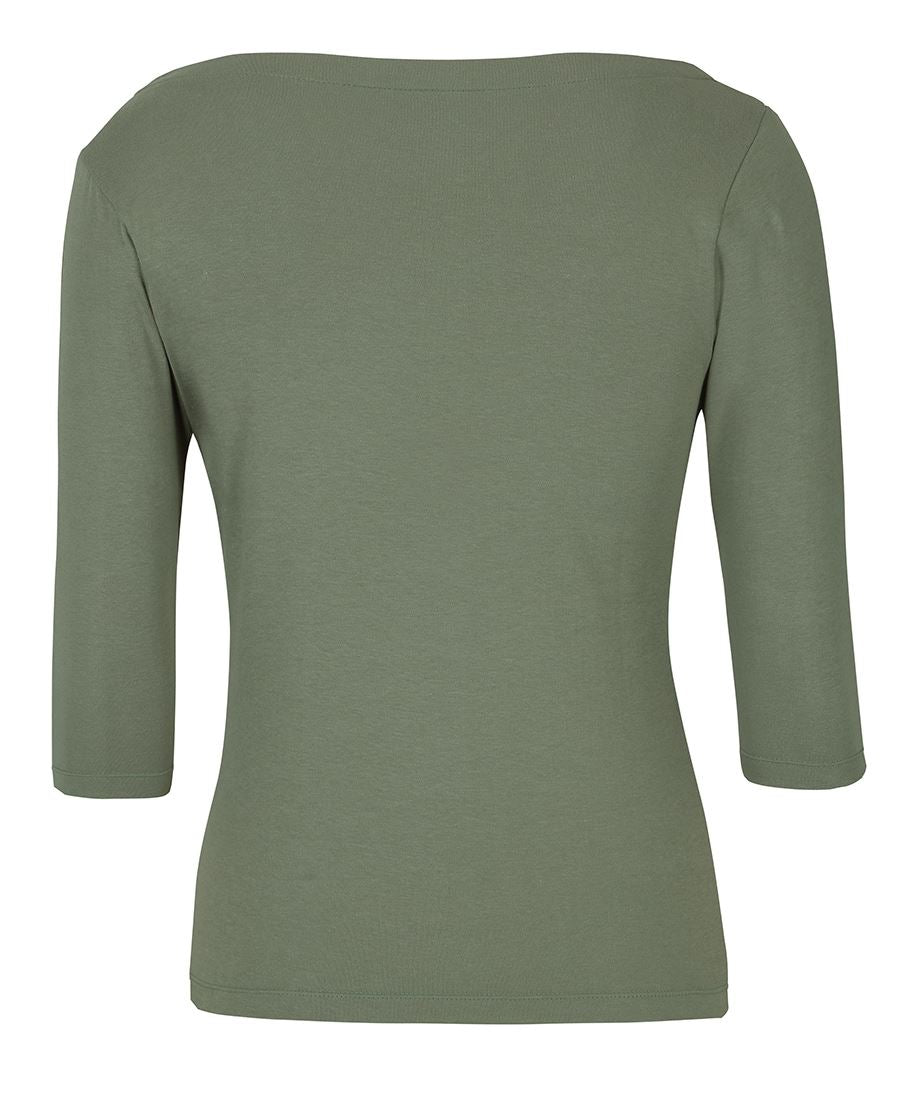 C of C  LADIES 3/4 SLEEVE BOAT NECK TEE - 1BT3