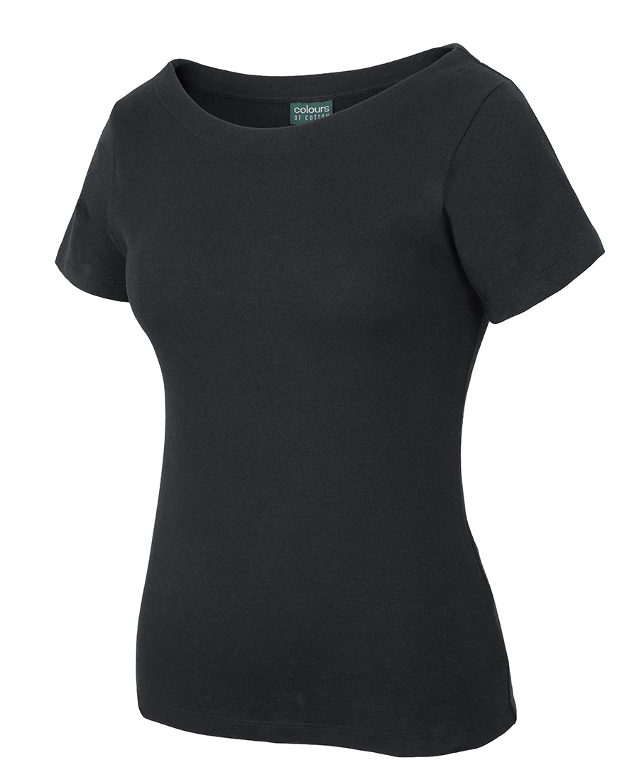 C of C  LADIES S/S BOAT NECK TEE - 1BTS