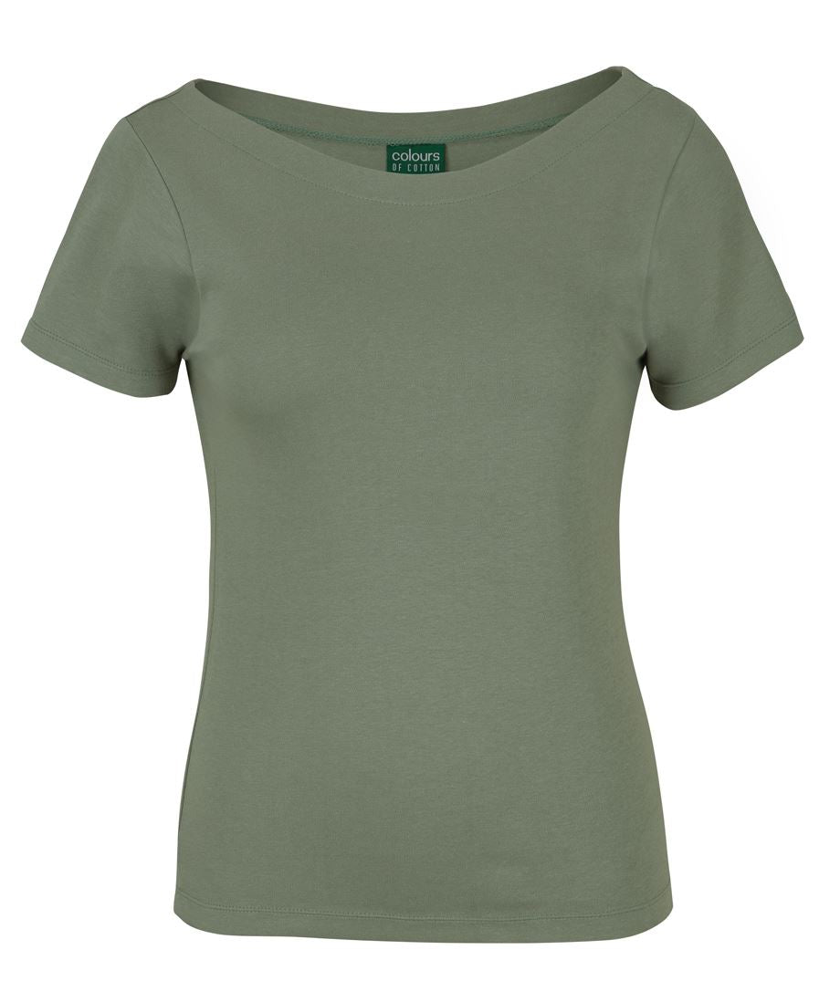 C of C  LADIES S/S BOAT NECK TEE - 1BTS