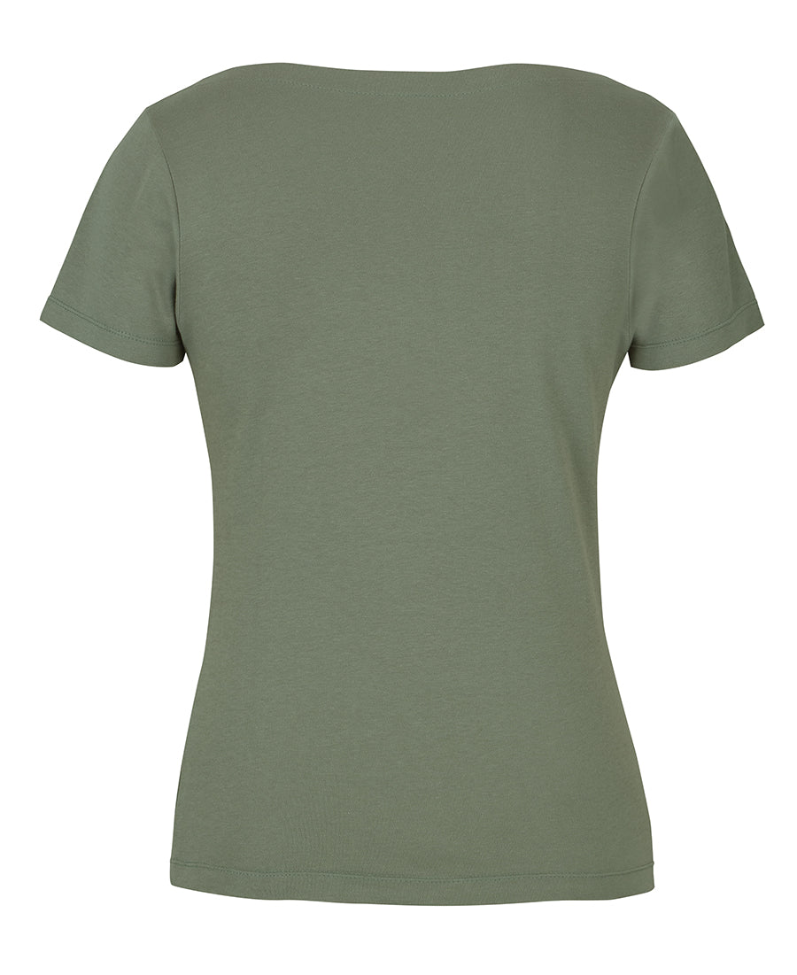 C of C  LADIES S/S BOAT NECK TEE - 1BTS