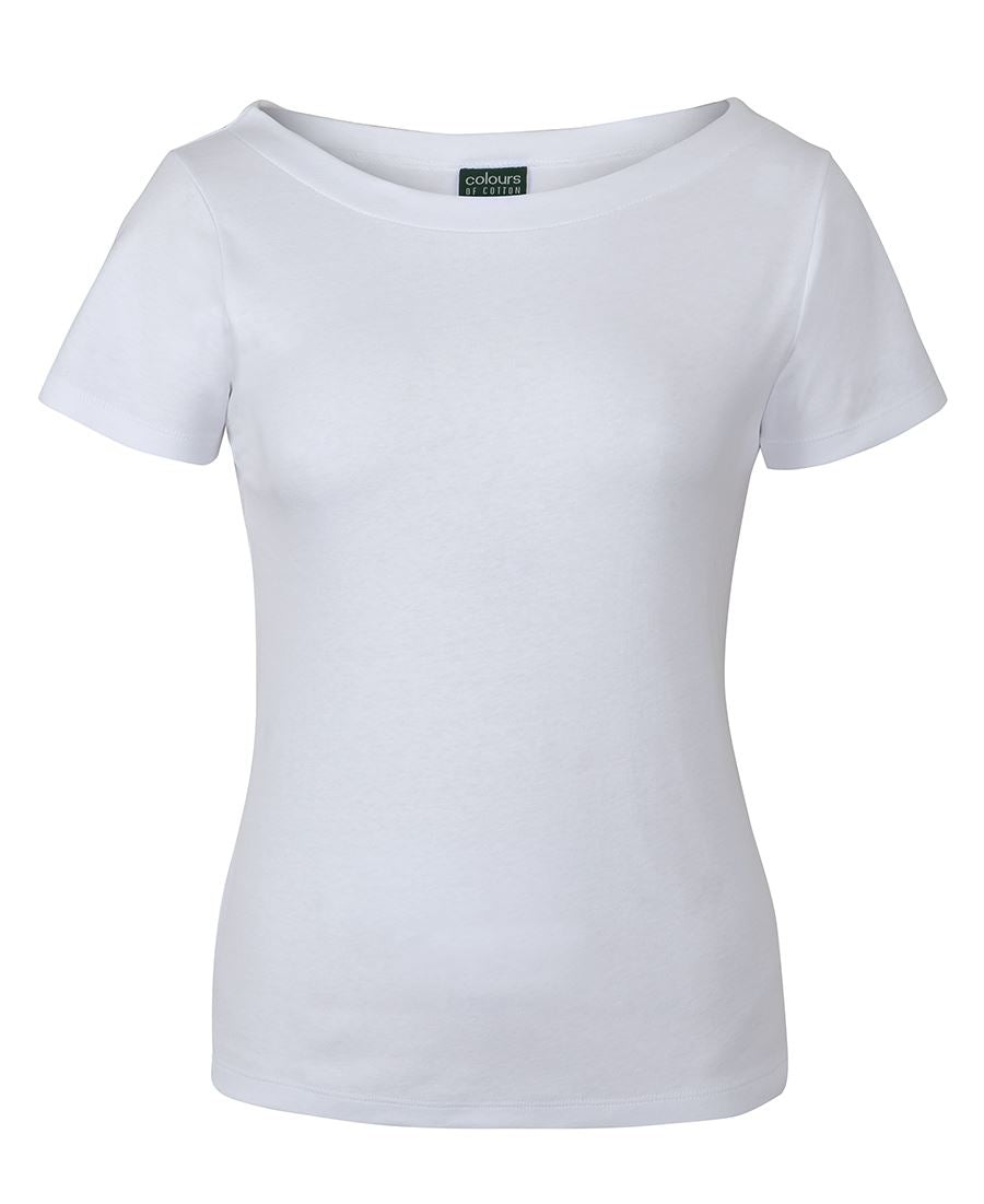 C of C  LADIES S/S BOAT NECK TEE - 1BTS