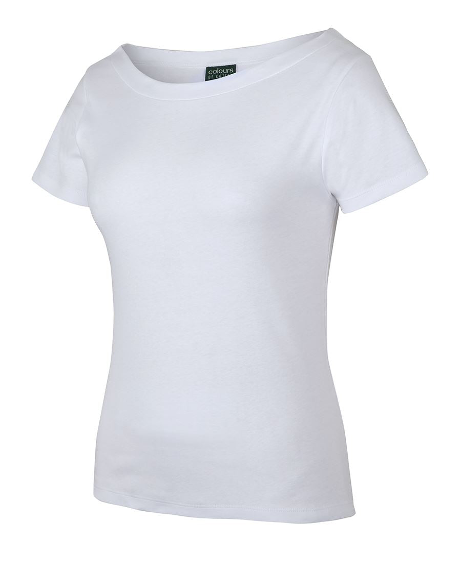 C of C  LADIES S/S BOAT NECK TEE - 1BTS