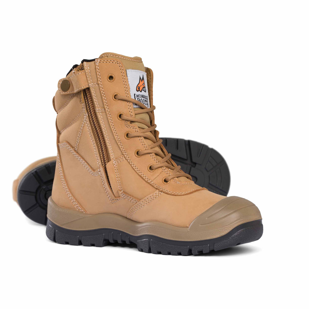 Mongrel Wheat High Leg ZipSider Boot with/ Scuff Cap - 451050