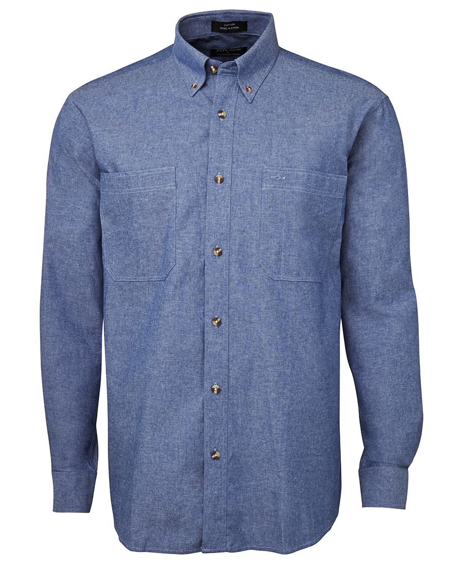 Jb's  L/s Chambray Shirt - 4CUL
