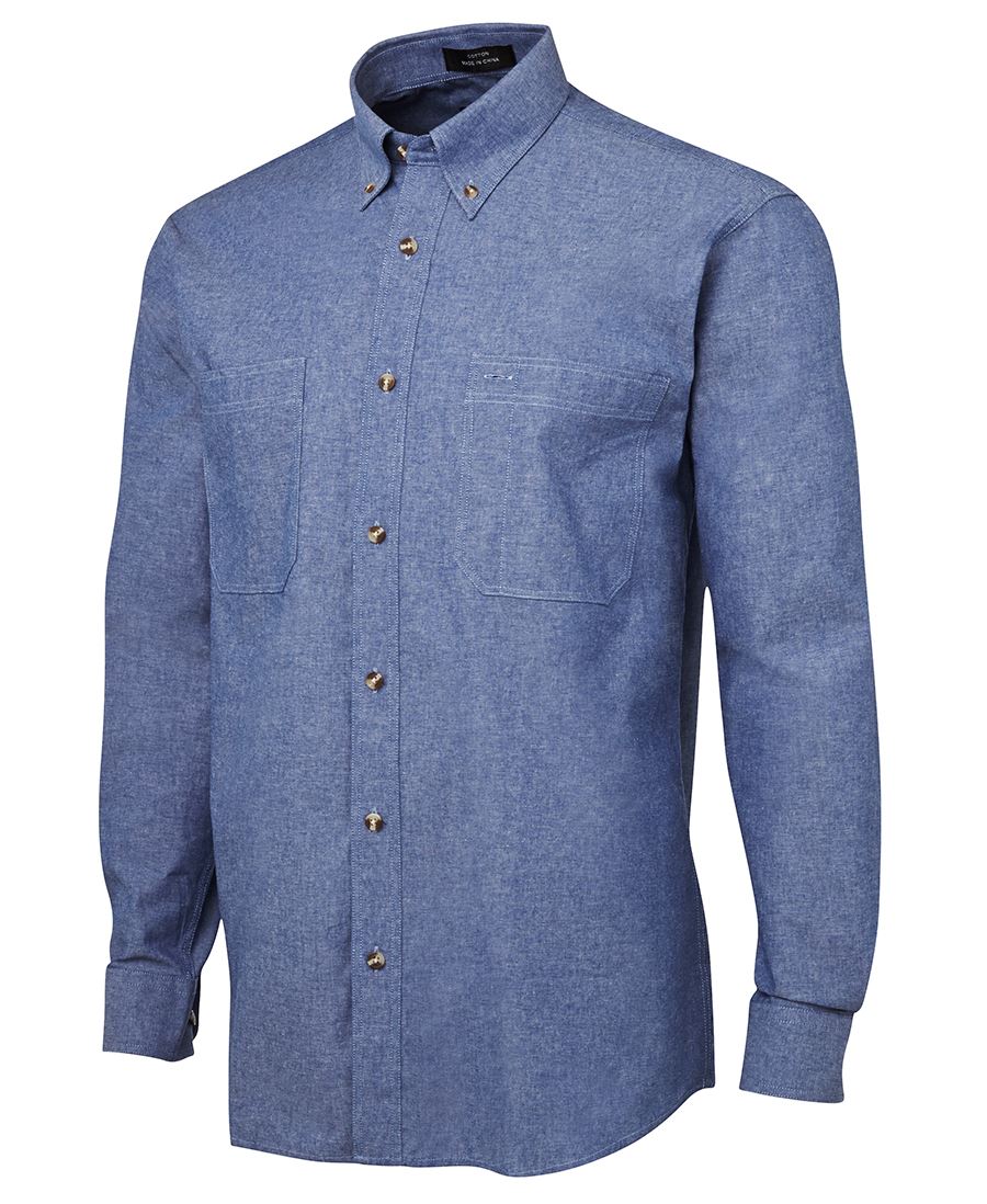Jb's  L/s Chambray Shirt - 4CUL