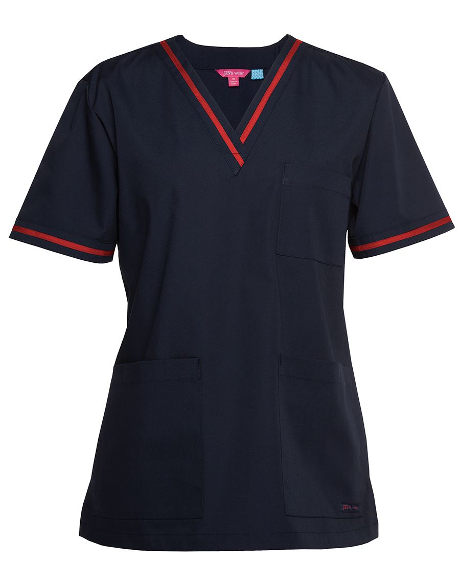 Jb's  Contrast Ladies Scrubs Top - 4SCT1
