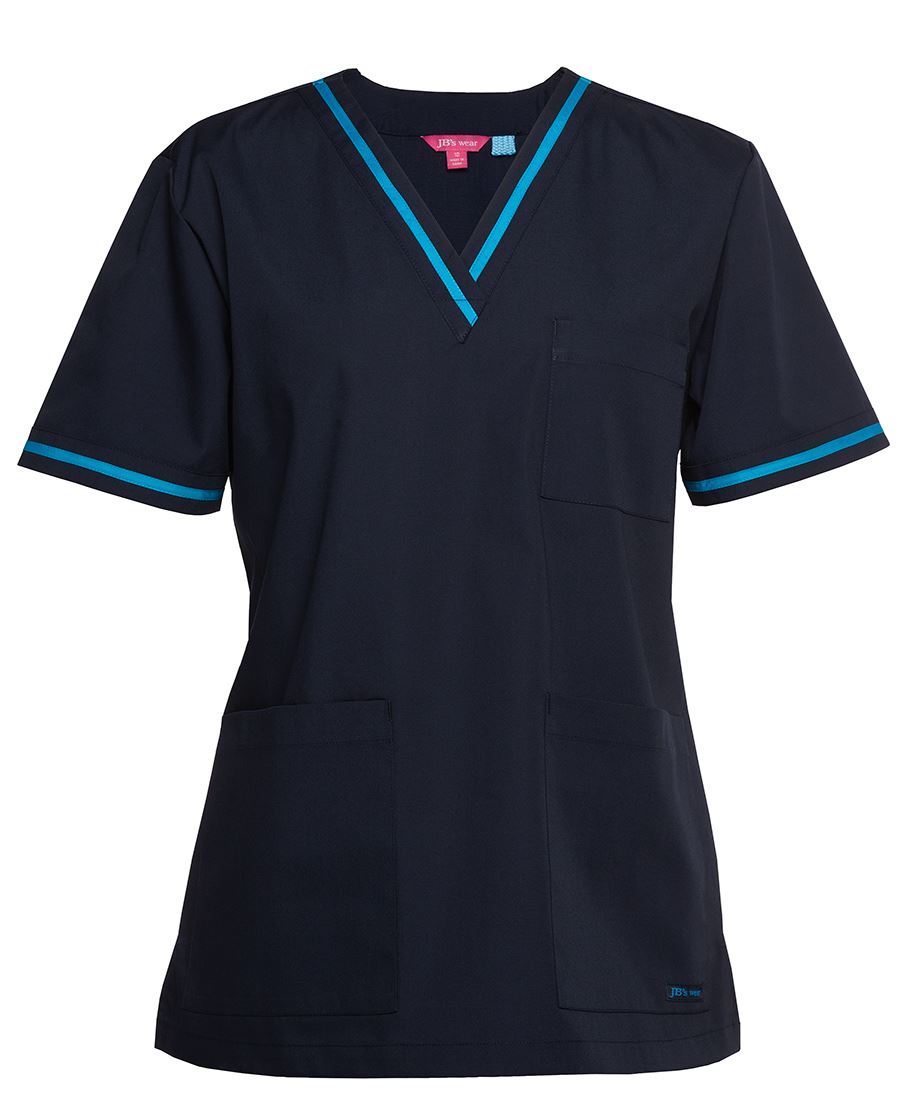 Jb's  Contrast Ladies Scrubs Top - 4SCT1