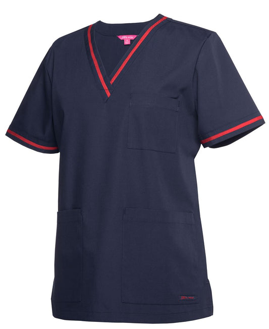 Jb's  Contrast Ladies Scrubs Top - 4SCT1